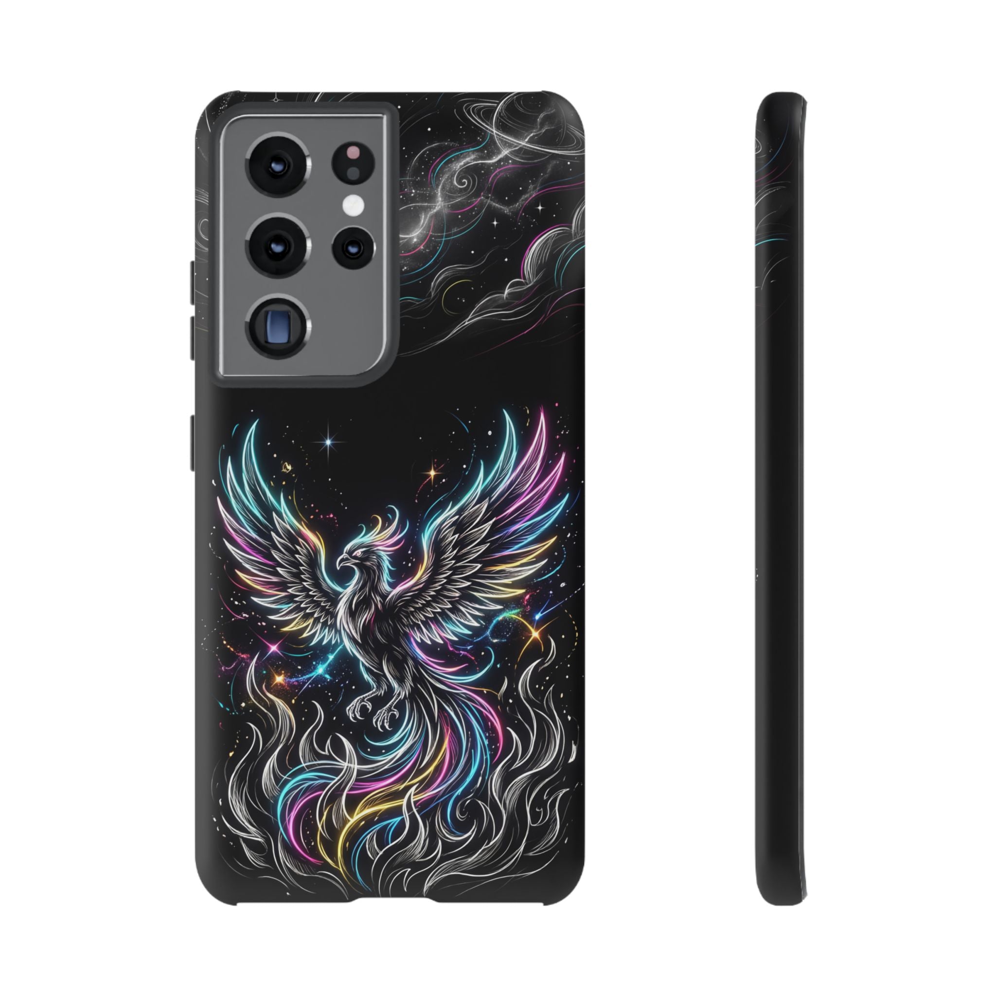 Colorful Neon Phoenix Tough Samsung Galaxy Phone Case