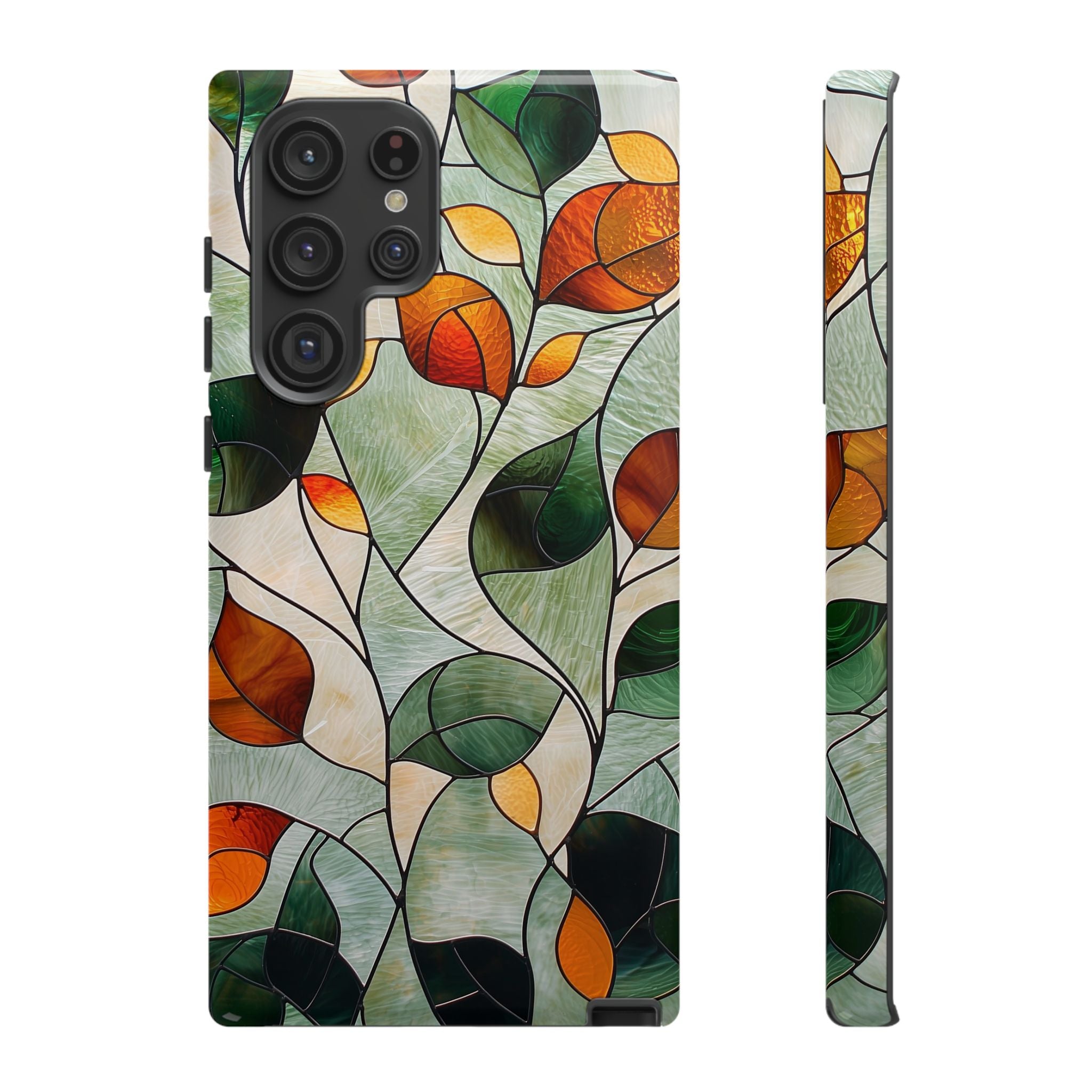 Autumn Stained Glass Leaf Samsung Galaxy Case