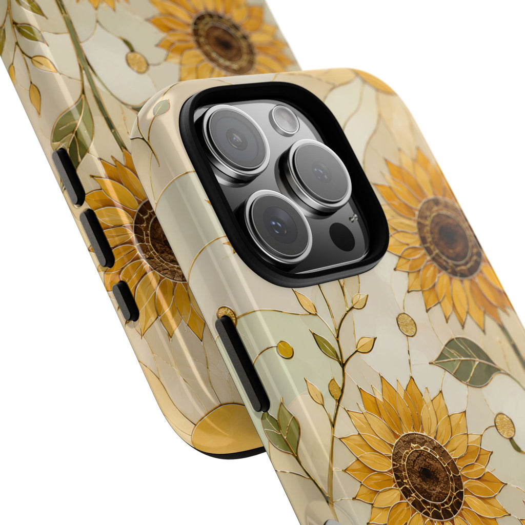 Sunflower iPhone Case | Stained Glass Floral iPhone Case
