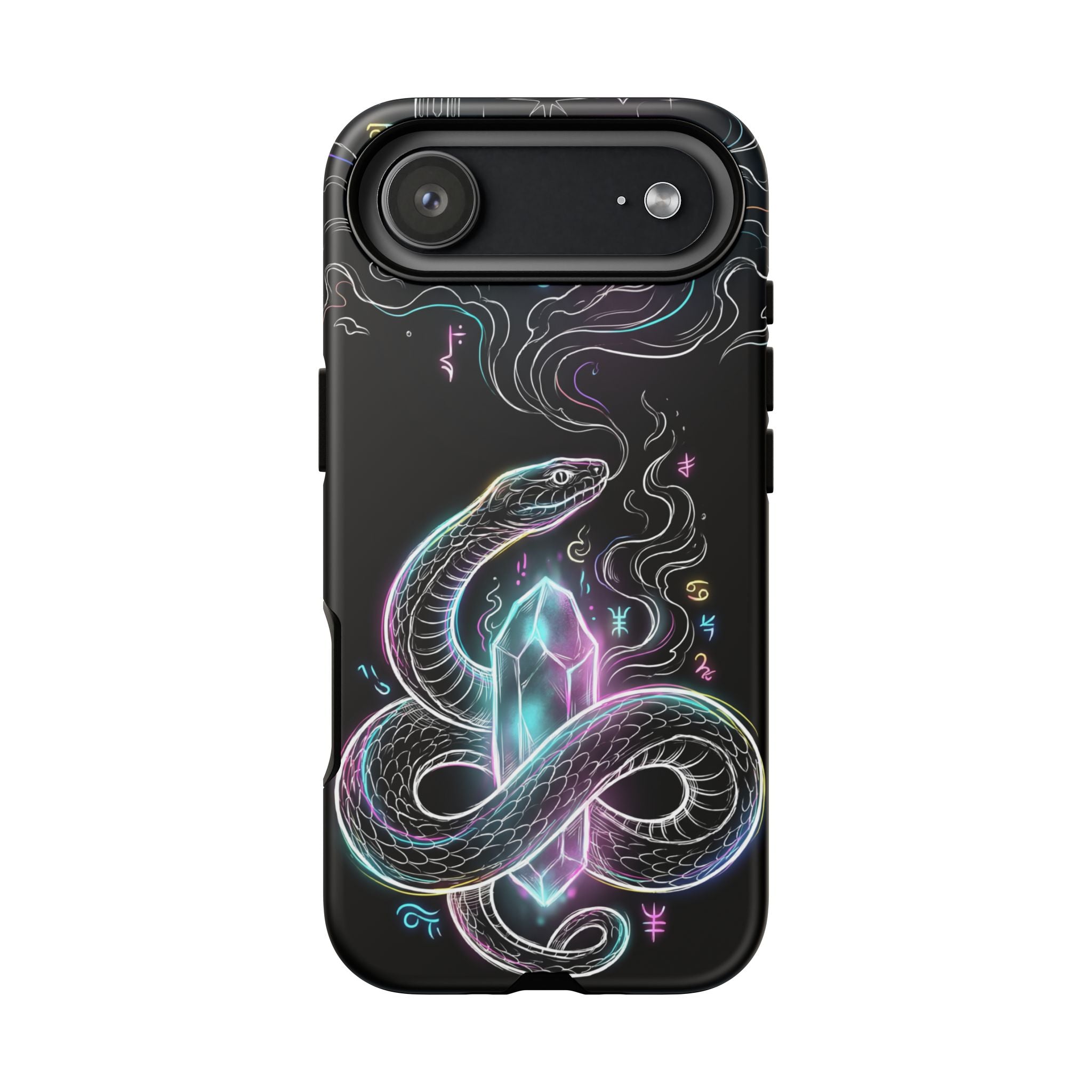 Neon Occult  Mystic Snake Crystal iPhone Case