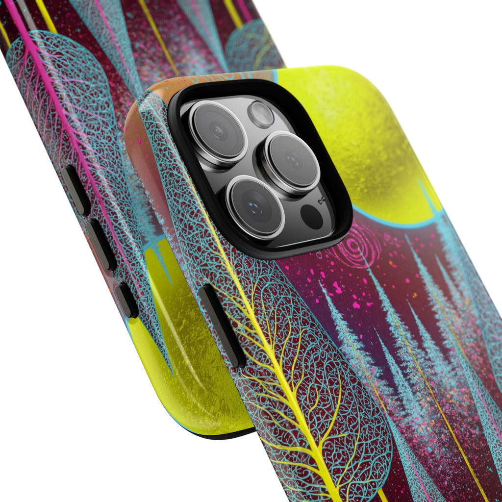 Neon Dreamscape Forest iPhone Case