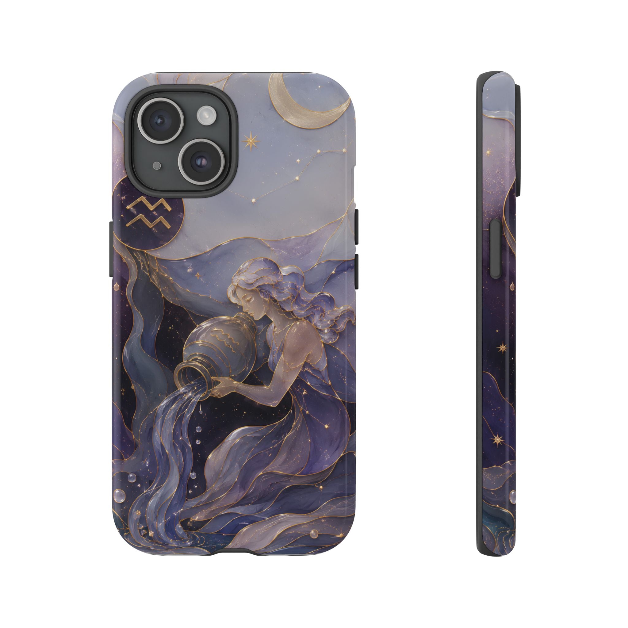 Aquarius Zodiac iPhone Case | Celestial Astrology Gift
