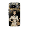 Vintage Elegance Google Pixel Phone Case | Retro Woman with Flowing Golden Hair