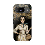 Vintage Elegance Google Pixel Phone Case | Retro Woman with Flowing Golden Hair