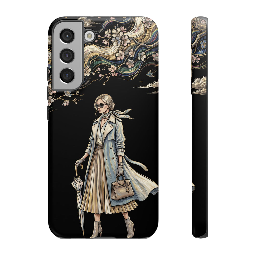 Vintage Chic Samsung Galaxy Phone Case | Stylish Woman Illustration