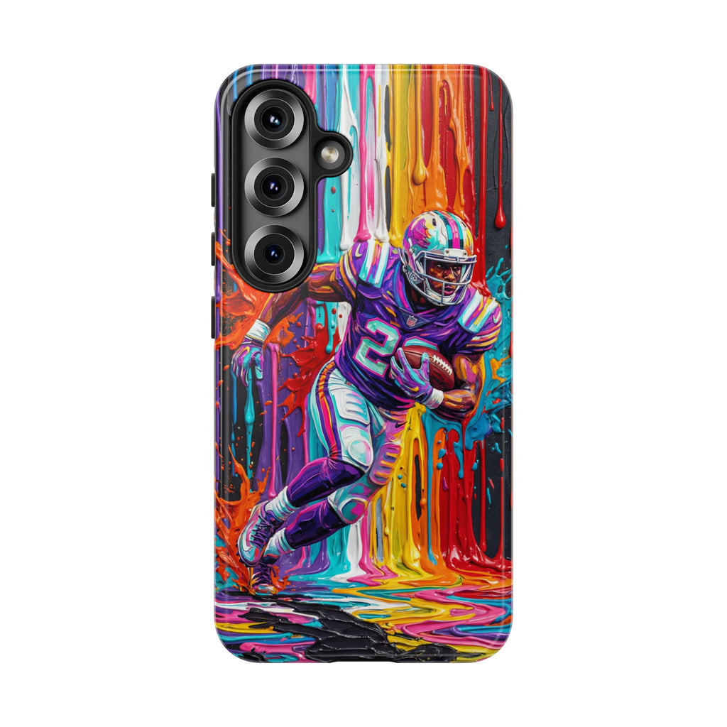 Vibrant American Football Runner Samsung Galaxy Phone Case
