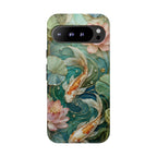 Koi Fish Google Pixel Phone Case | Lotus Pond Art Cover
