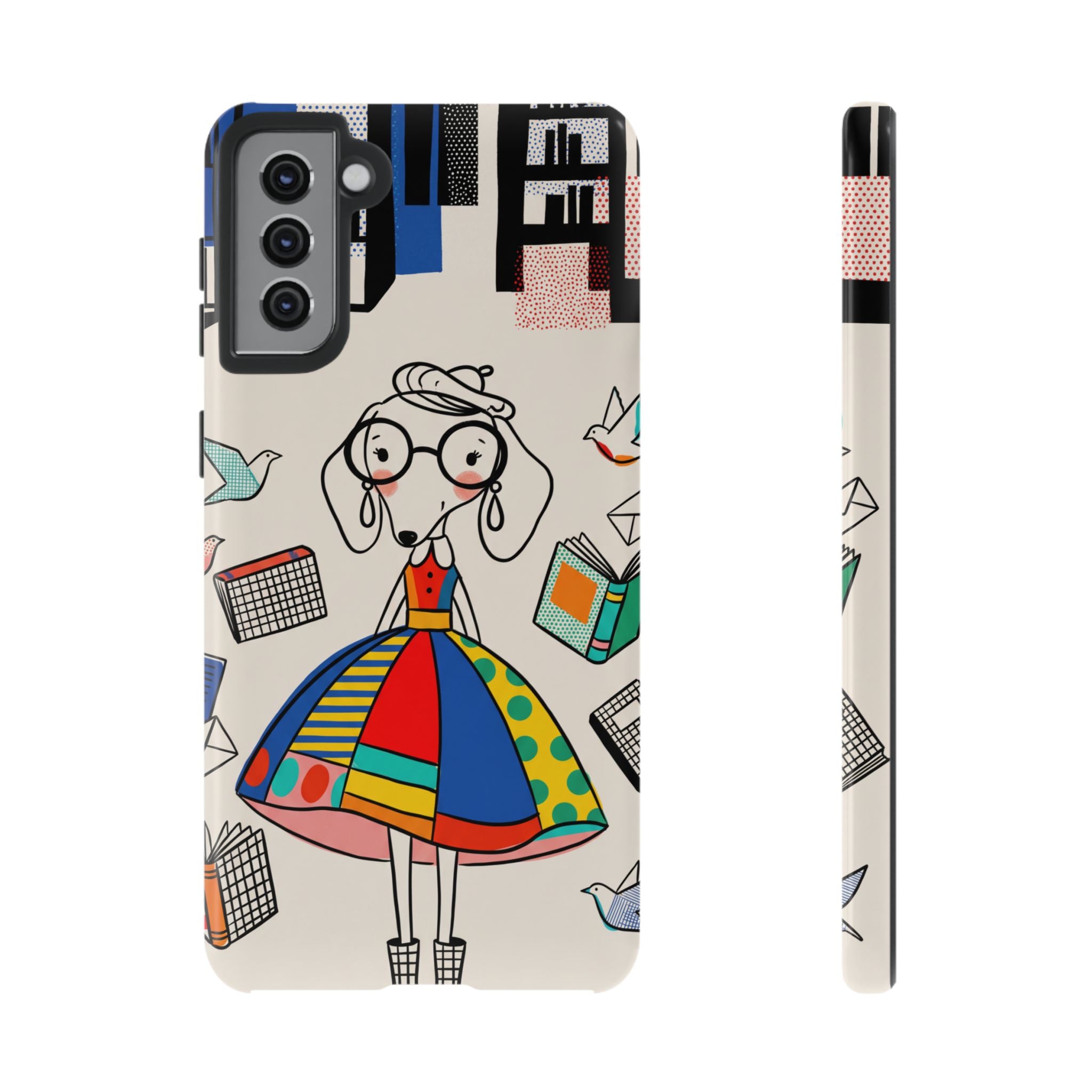 Cute Dachshund Dog Illustration Samsung Galaxy Phone Case