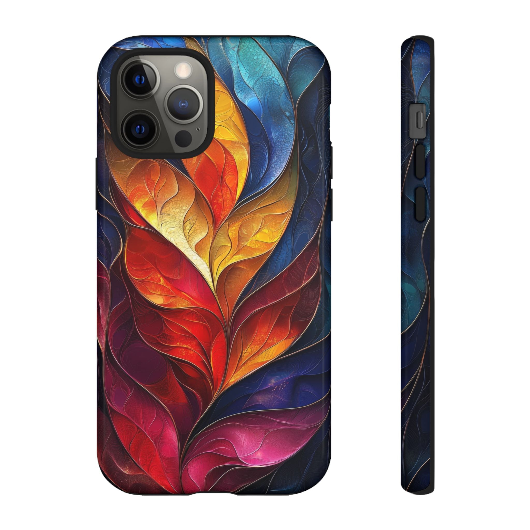 Abstract Colourful Leaf iPhone Case