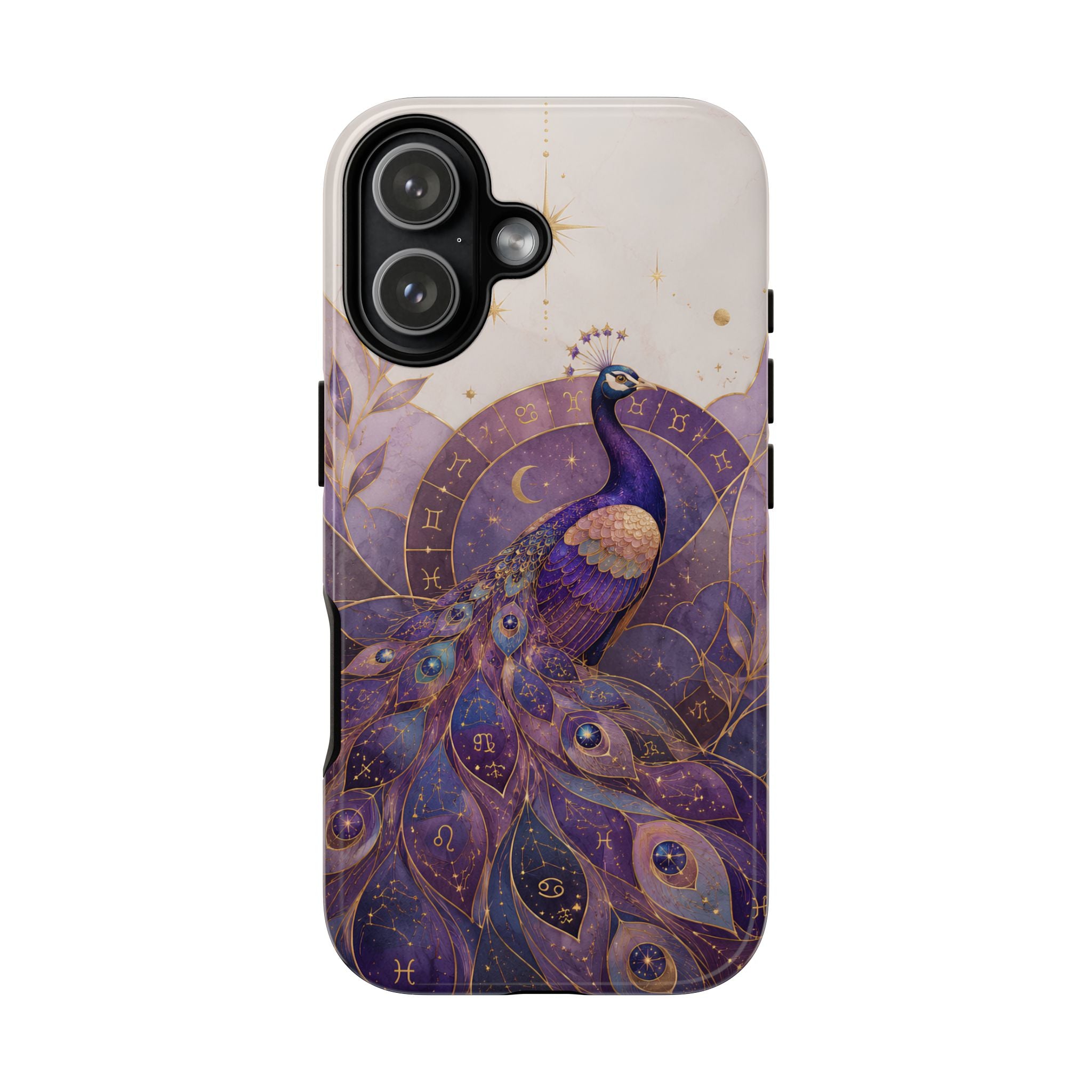 Purple Peacock iPhone Case | Celestial Peacock iPhone Case
