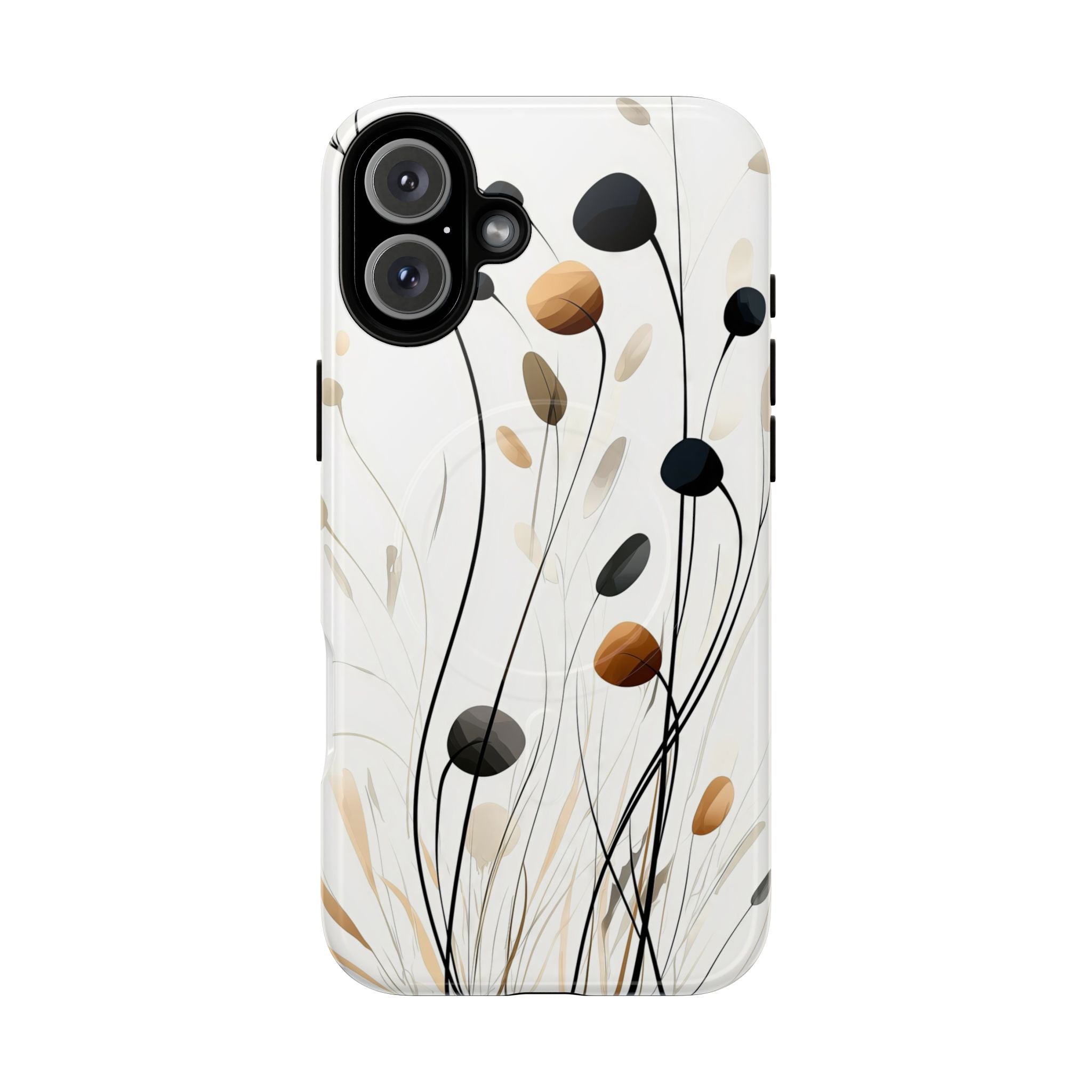 Custodia MagSafe per iPhone Floral Breeze | Design botanico neutro minimale