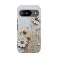 Textured Daisy Art Floral Relief Google Pixel Case