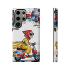 Vintage Vespa Granny Samsung Galaxy Phone Case | Retro Scooter Travel iPhone Cover