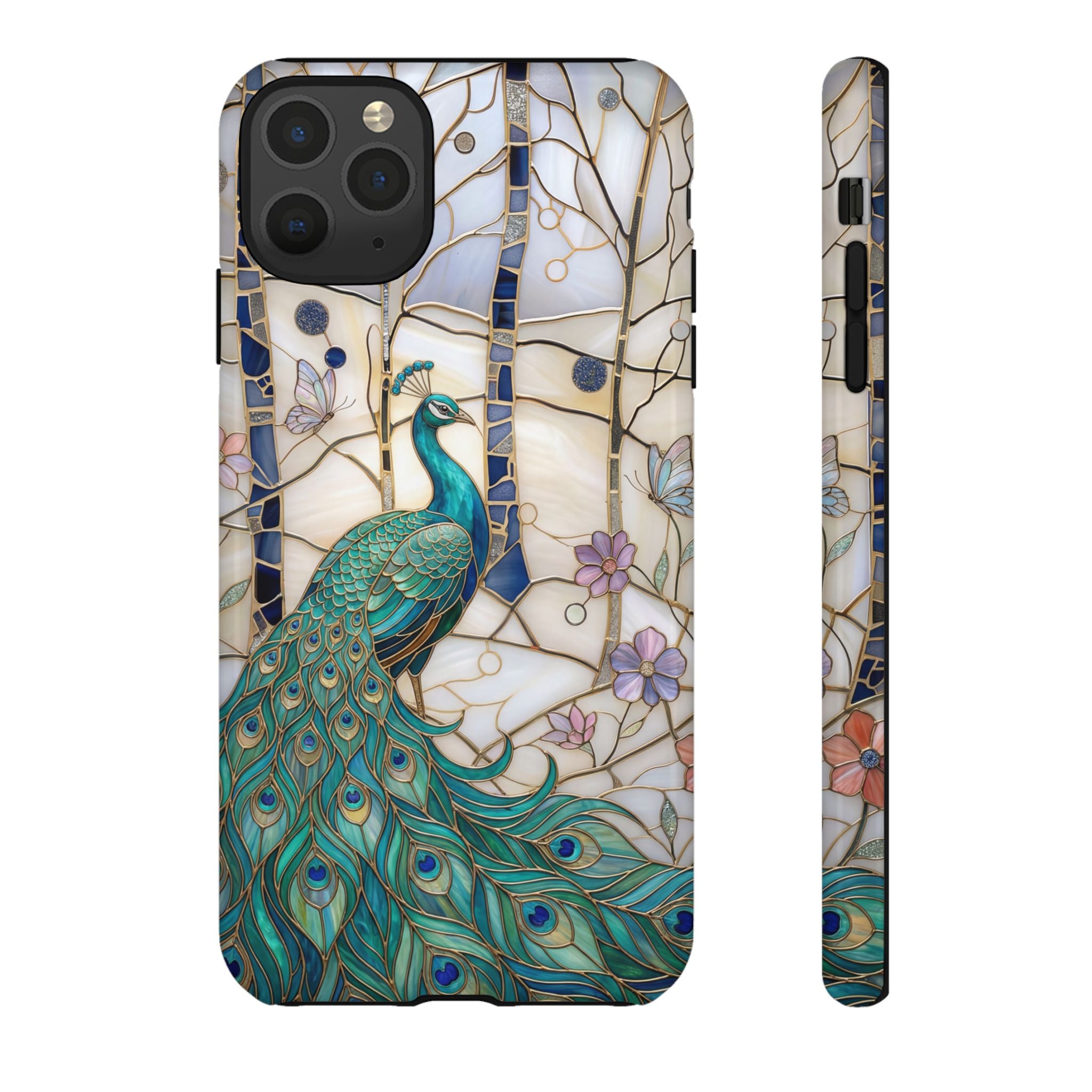 Peacock Stained Glass iPhone Case
