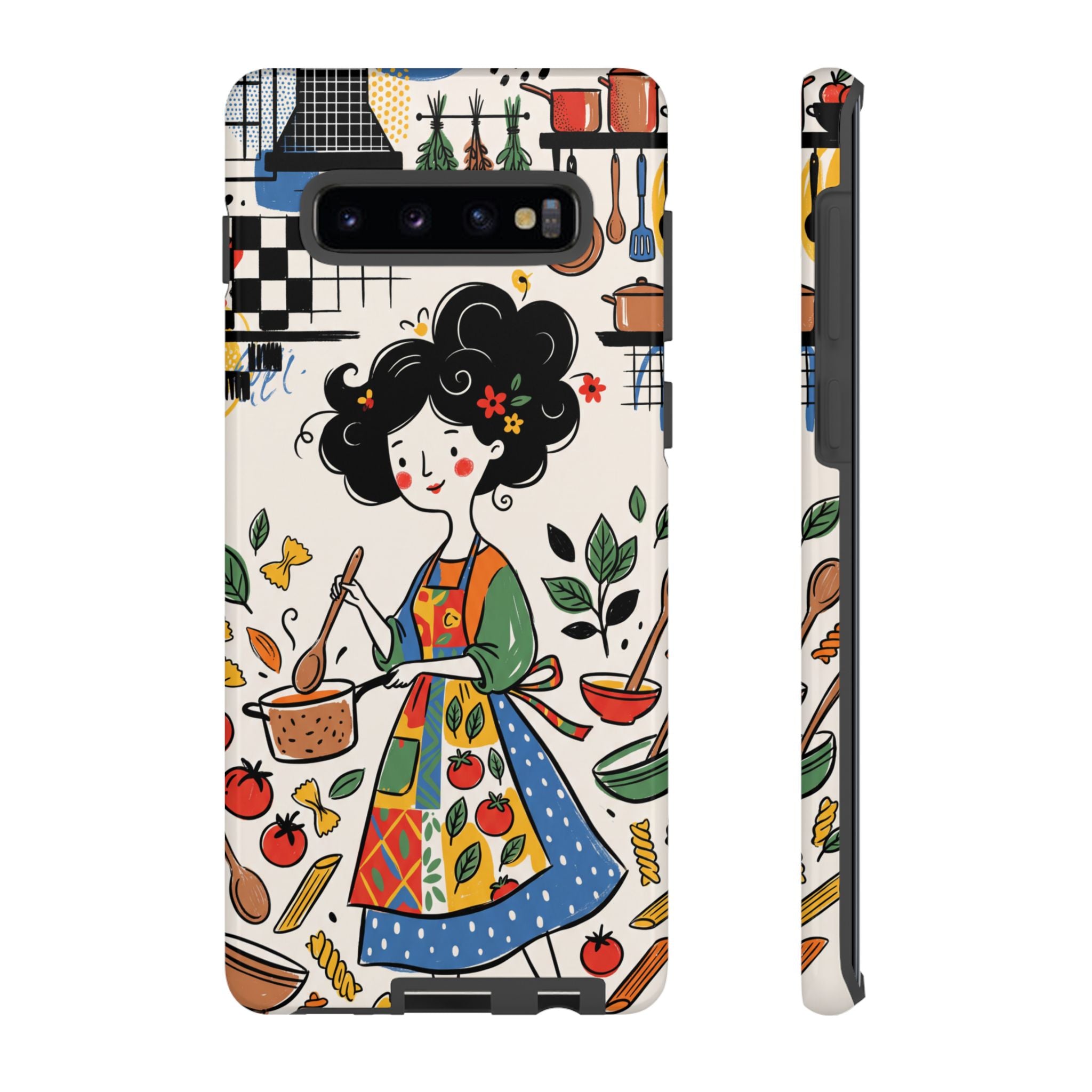 Whimsical Chef Kitchen Illustration Samsung Galaxy Phone Case