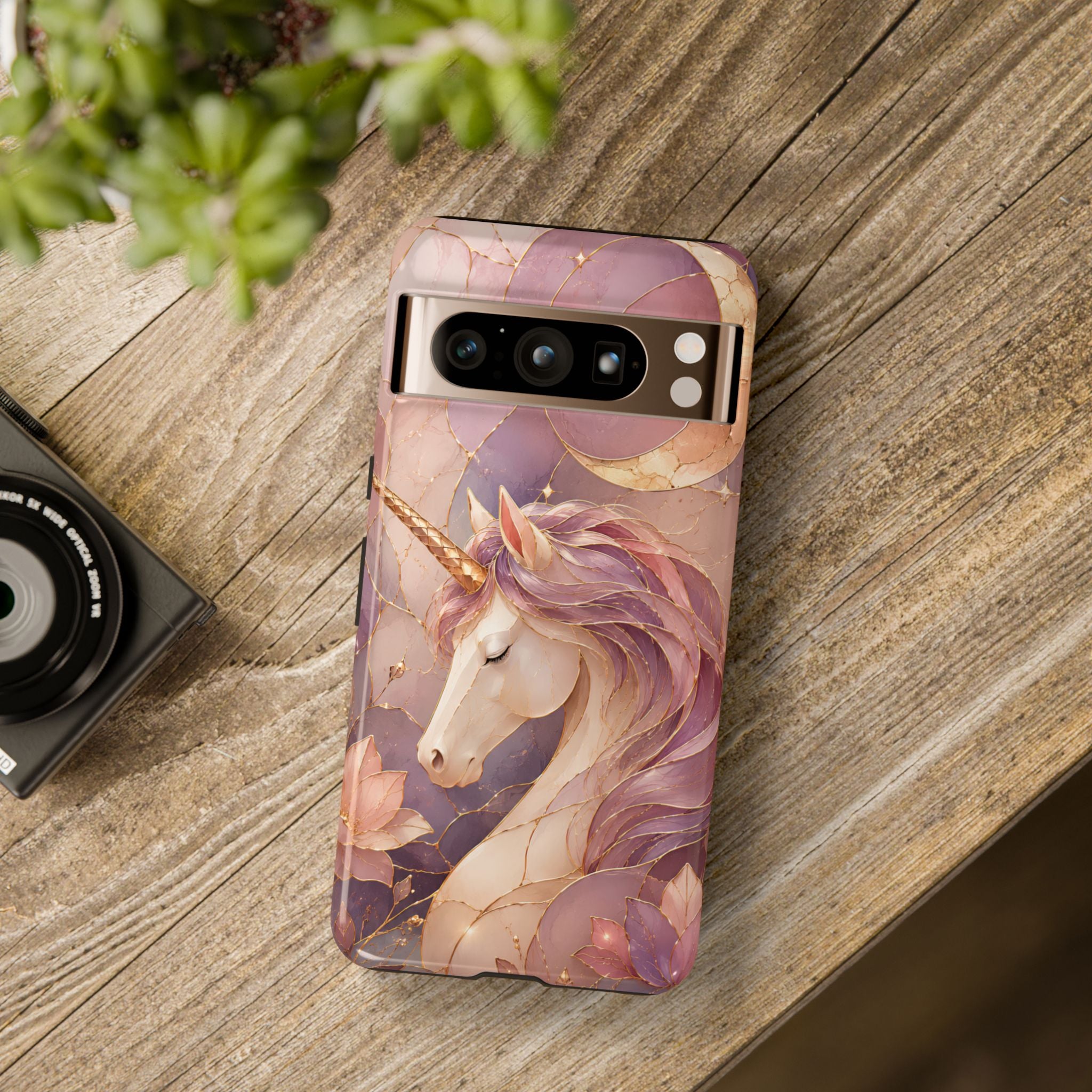 Unicorn Google Pixel Phone Case | Stained Glass Phone Case