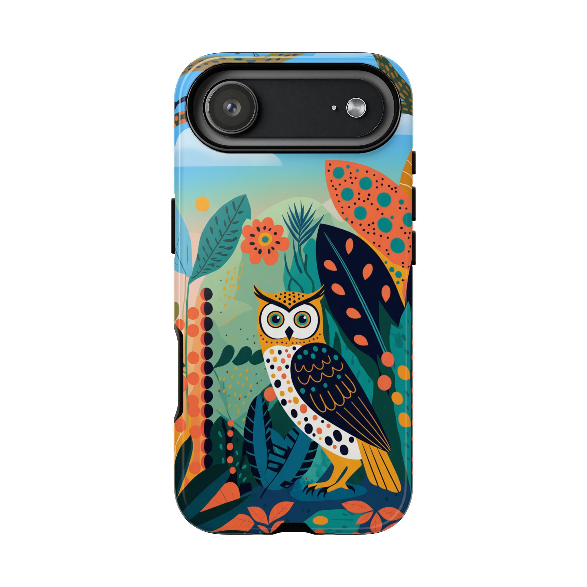 Botanical Forest Colourful Owl iPhone Case