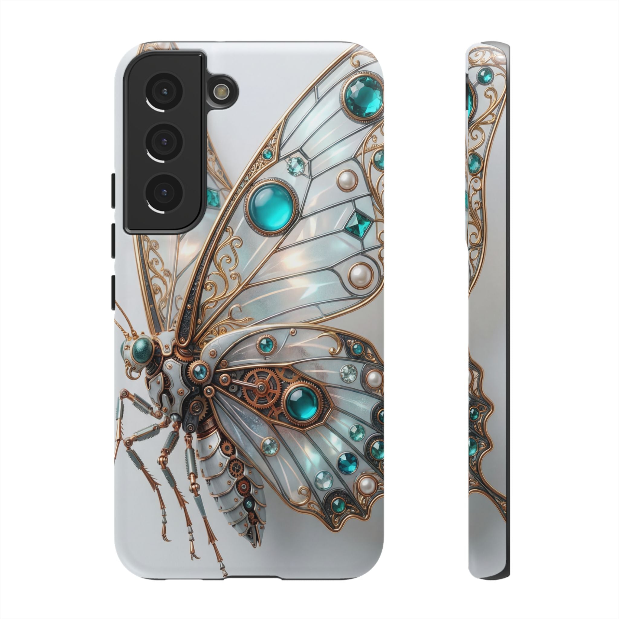 Butterfly Gem Phone Case — Steampunk Teal Jewel Samsung Galaxy Case