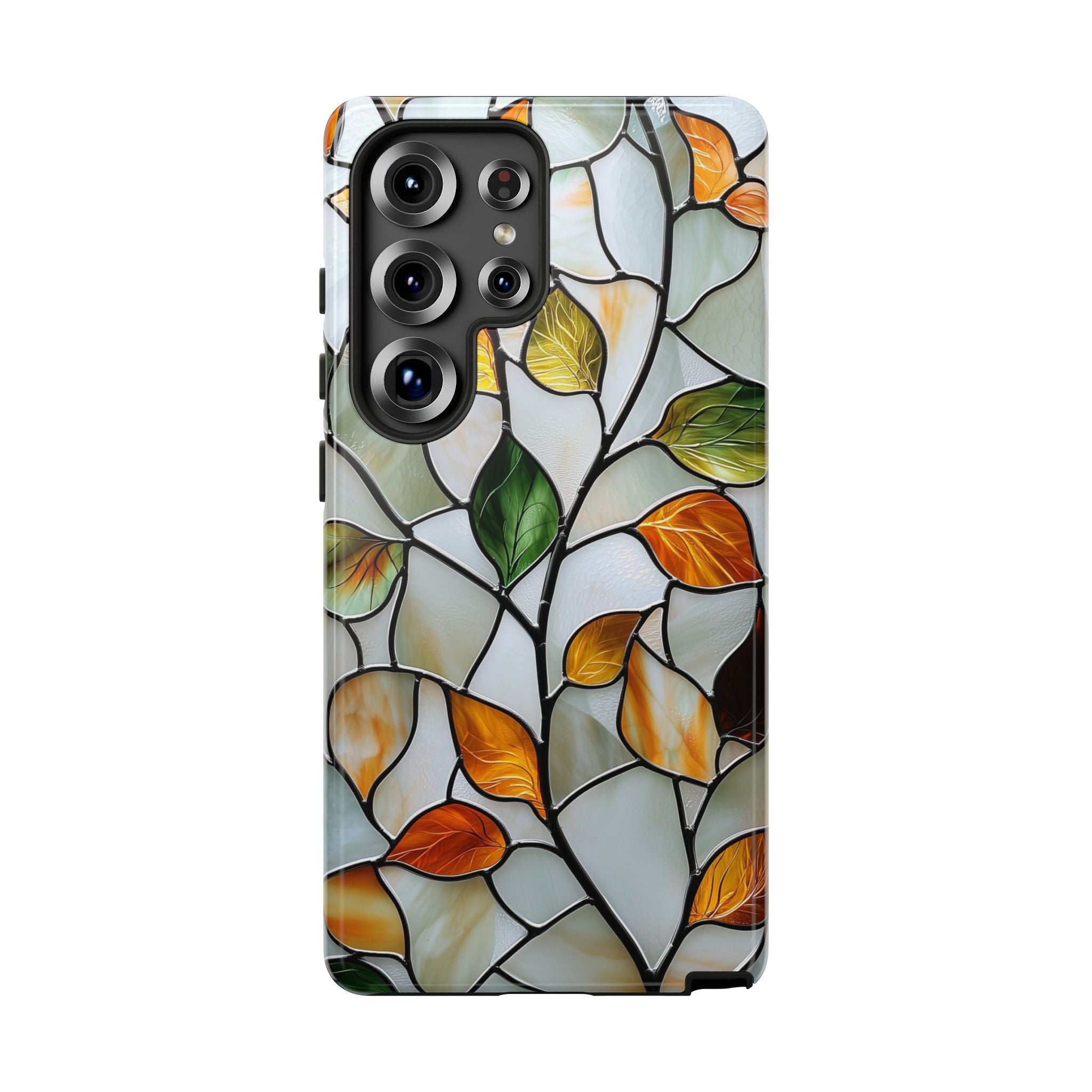Stained Glass Autumn Leaves Mosaic Samsung Galaxy S Case