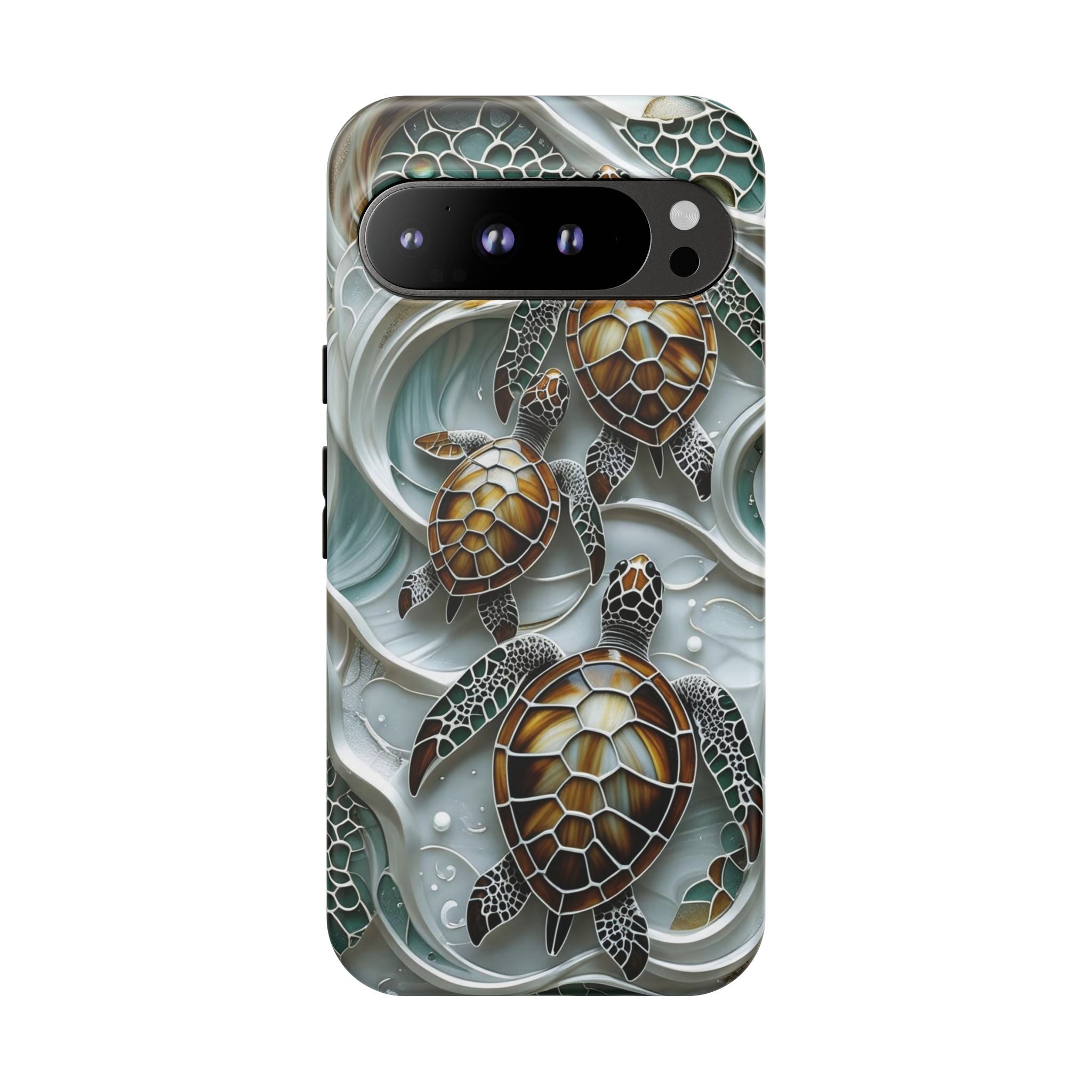 Sea Turtle Google Pixel Case — Ocean Waves Protective Phone Cover