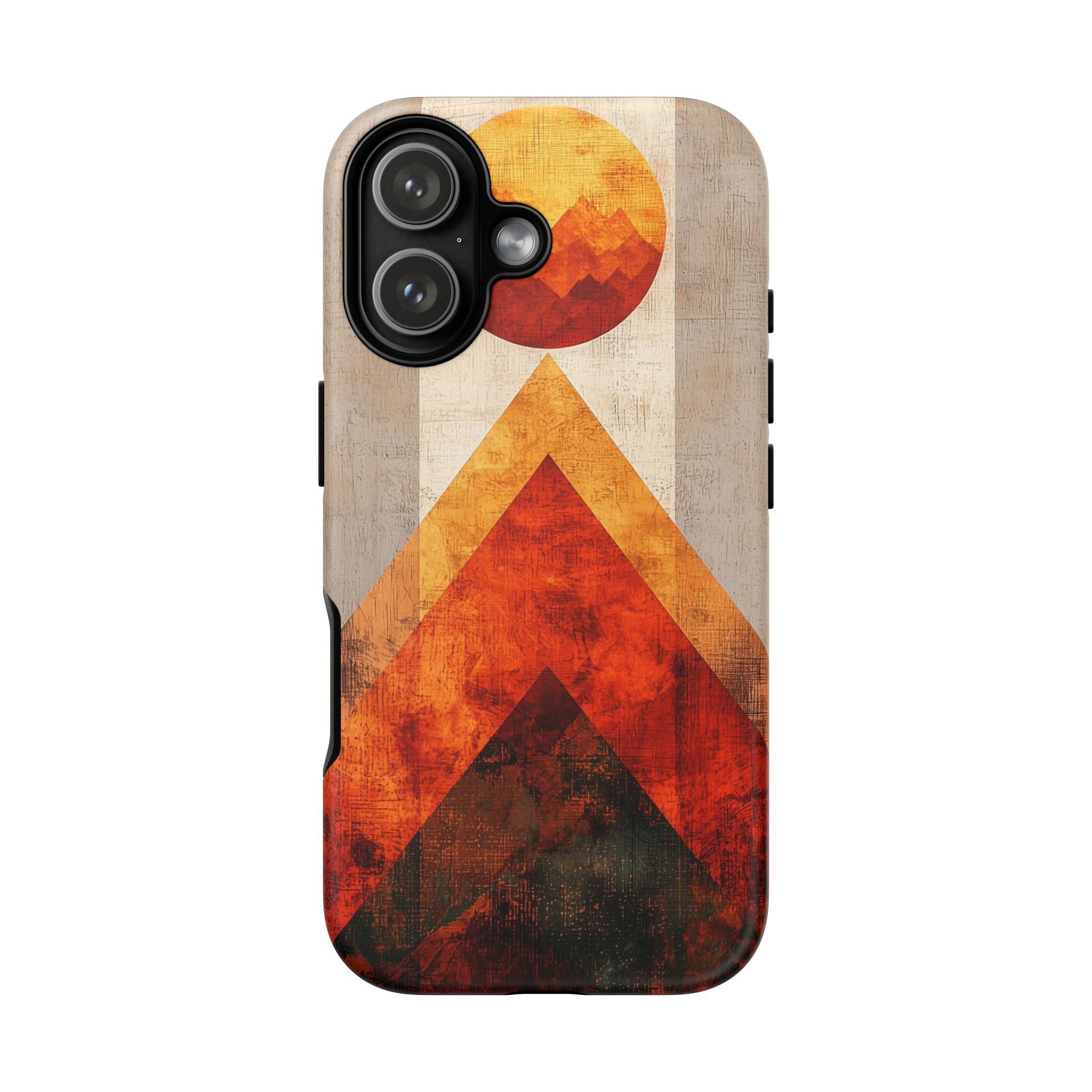 Retro Geometric Sunset iPhone Case