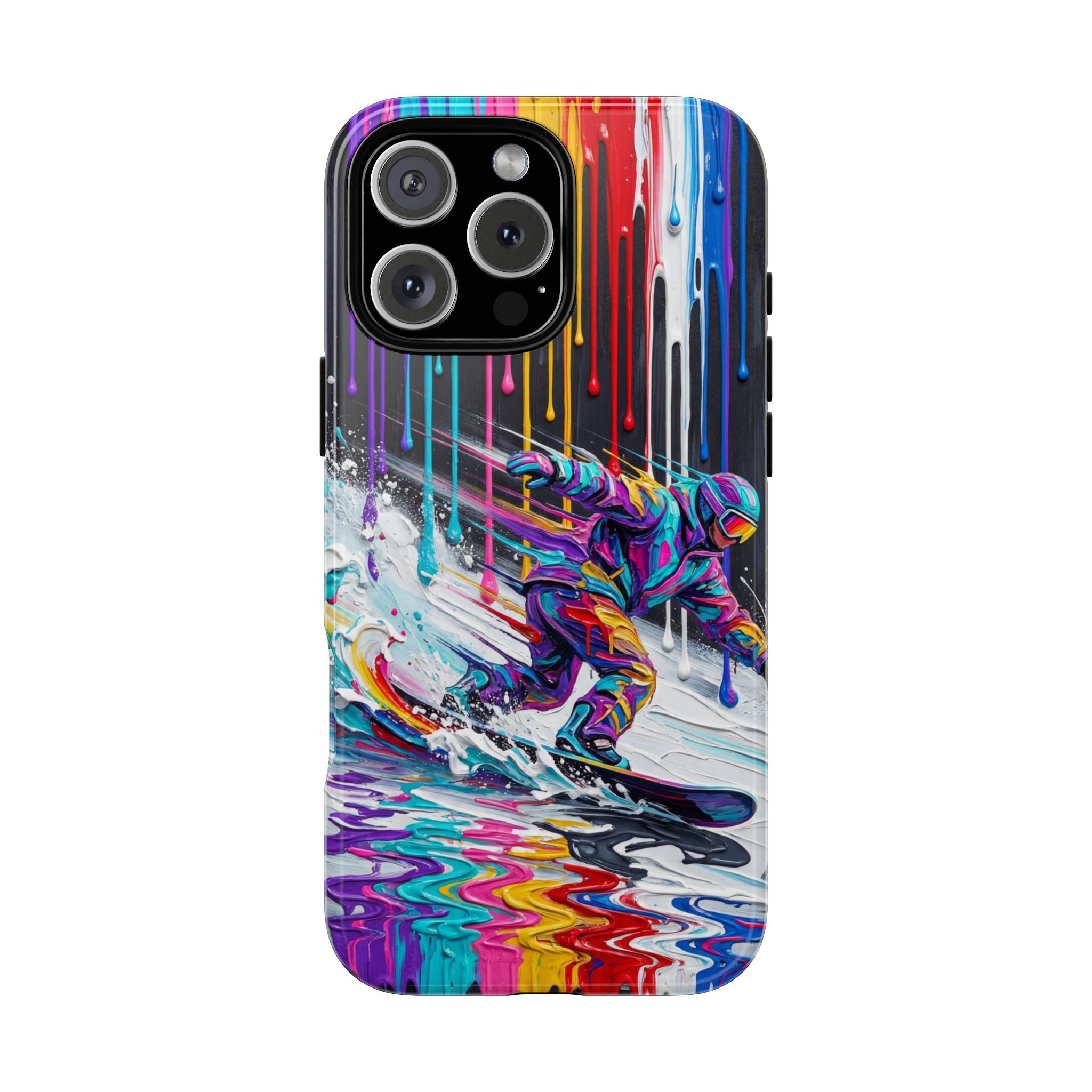 Colourful Snowboarder Art iPhone Case