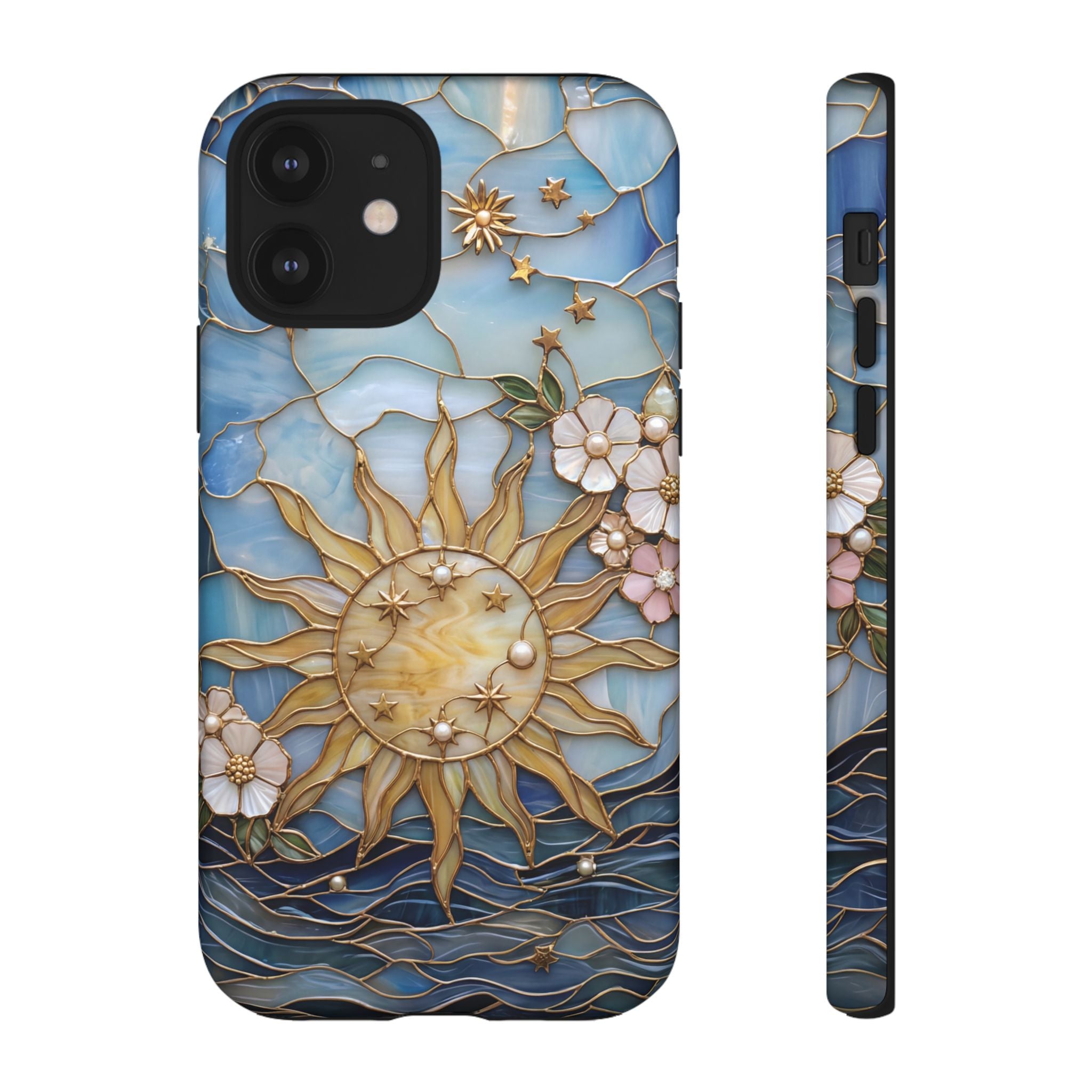 Stained Glass Floral Sun & Sea Tough iPhone Case