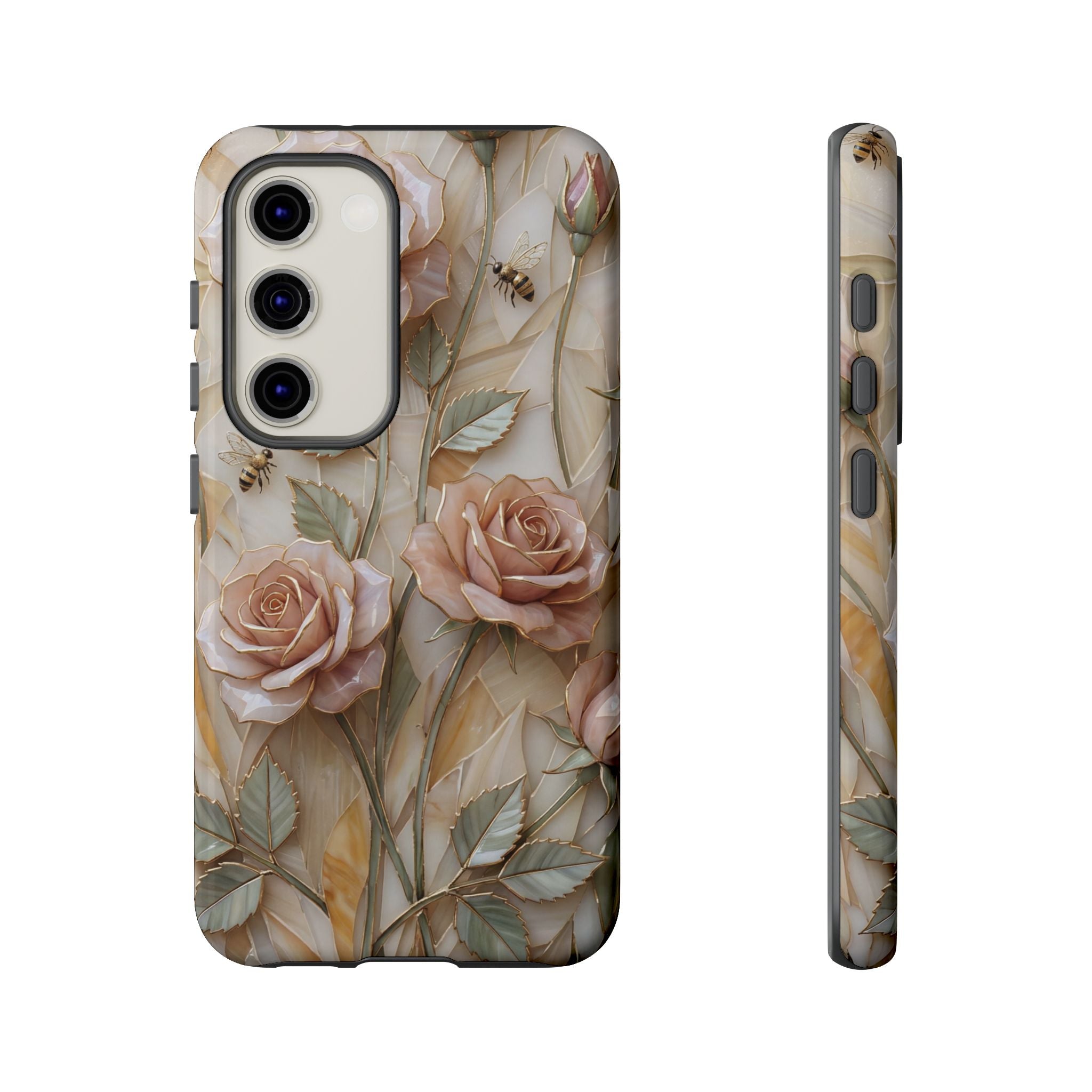 Vintage Blush Rose Floral Tough Samsung Galaxy Protective Cover