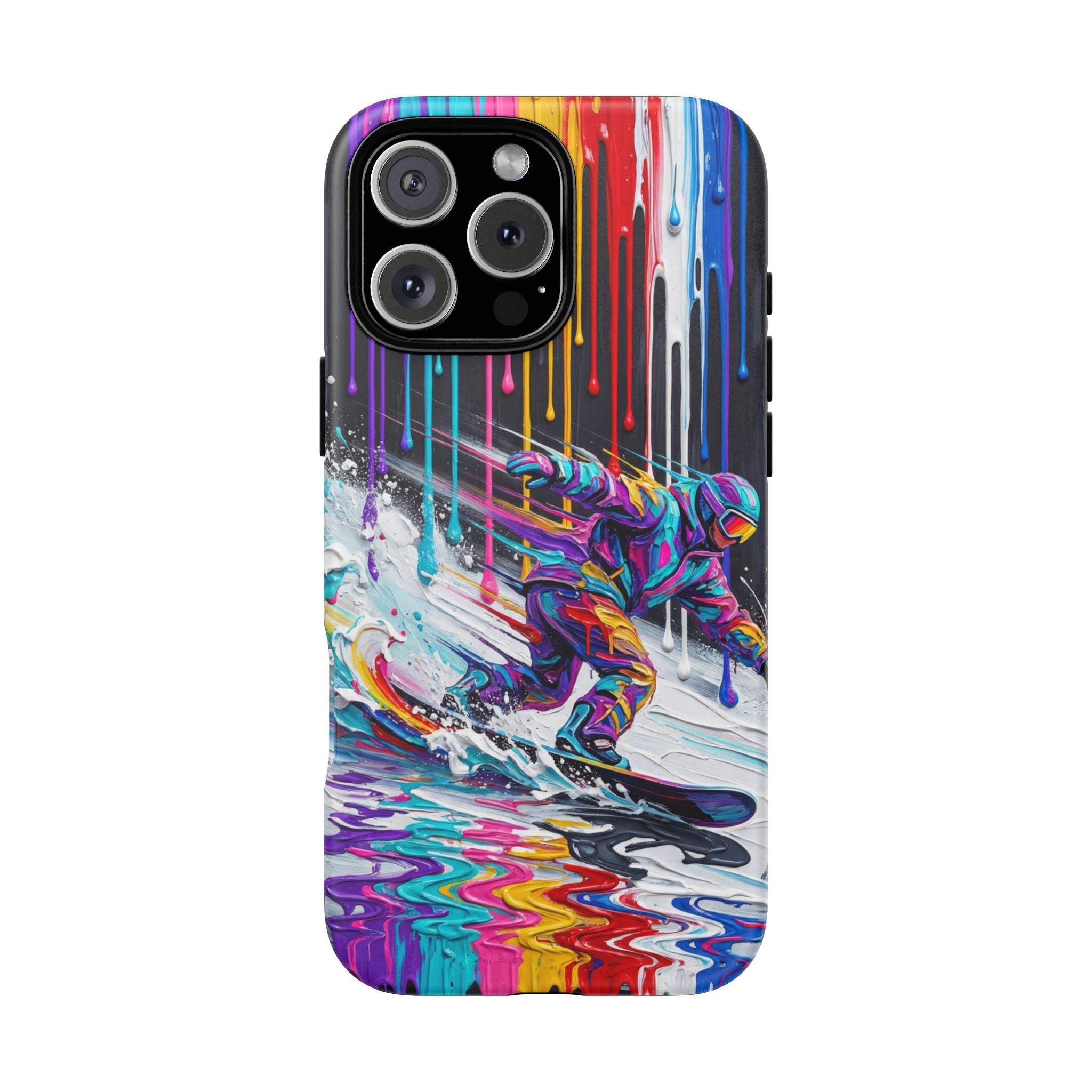 Colourful Snowboarder Art iPhone Case