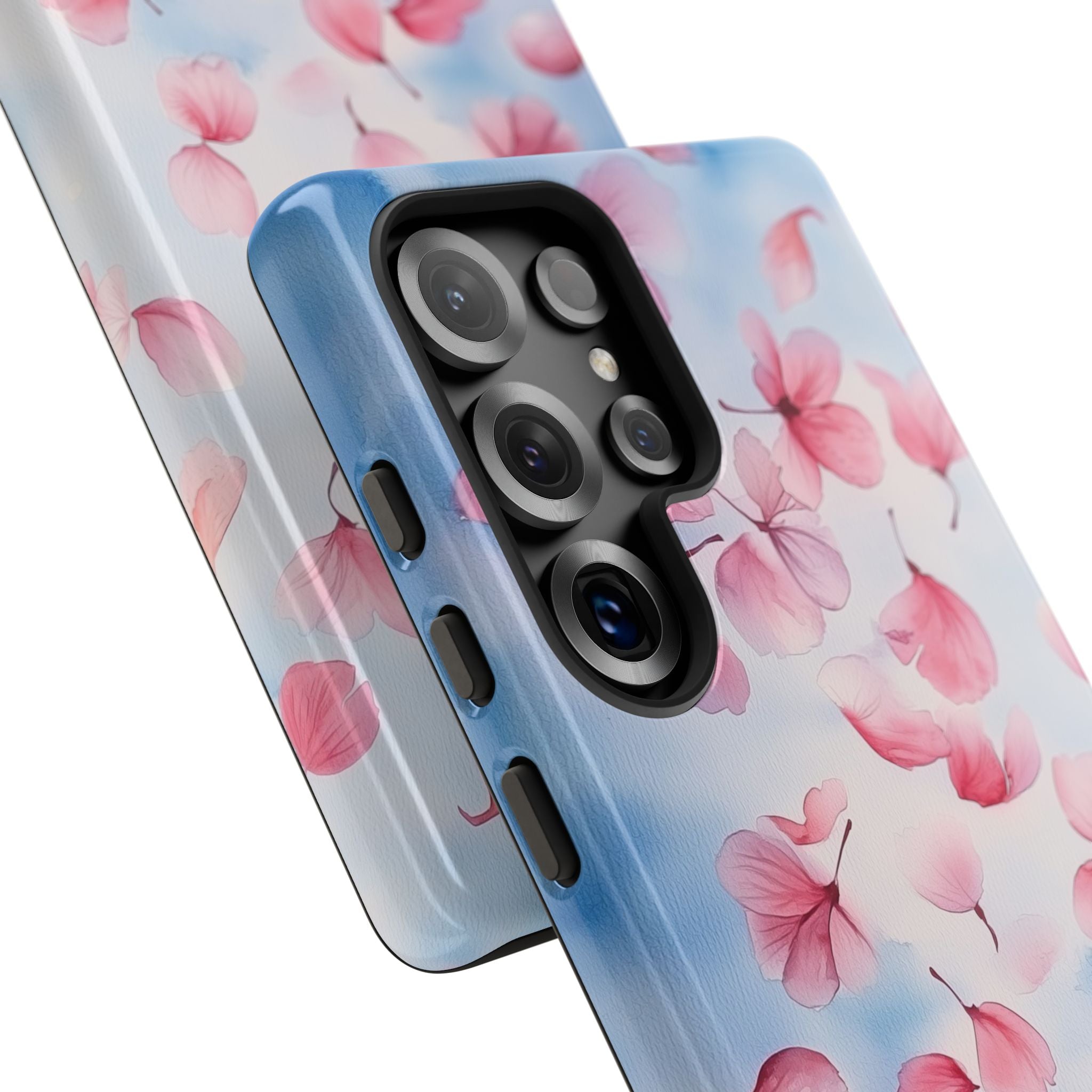 Floral Petal Tough Samsung Galaxy Case | Pink Falling Blossoms