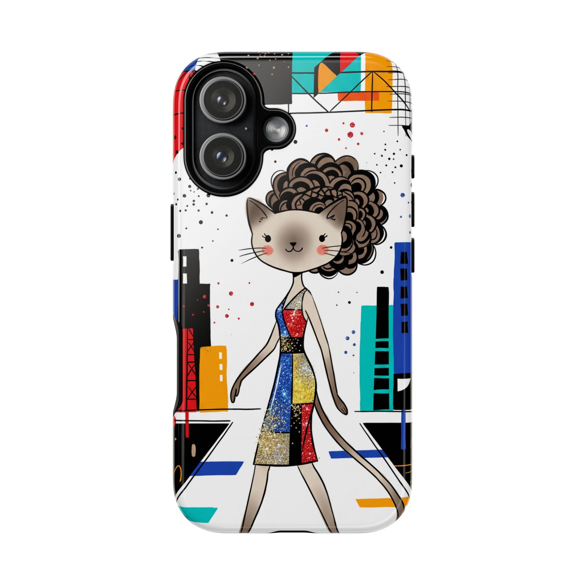 Catwalk City iPhone Case | Cute Fashion Cat