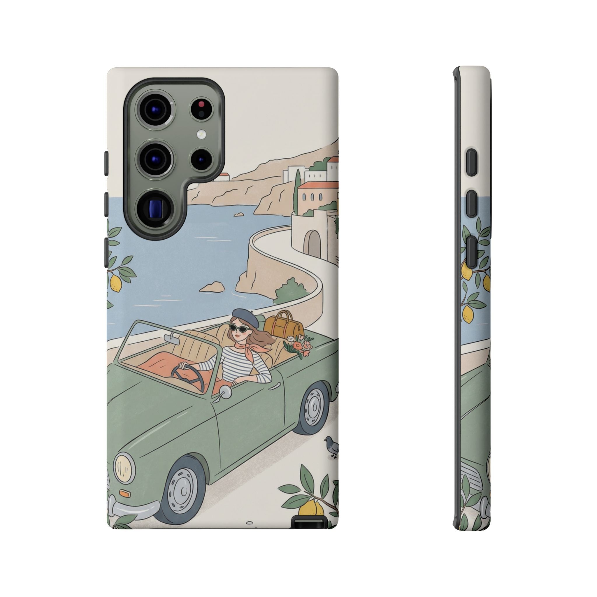 Retro Coastal Road Trip Design Samsung Galaxy Phone Case