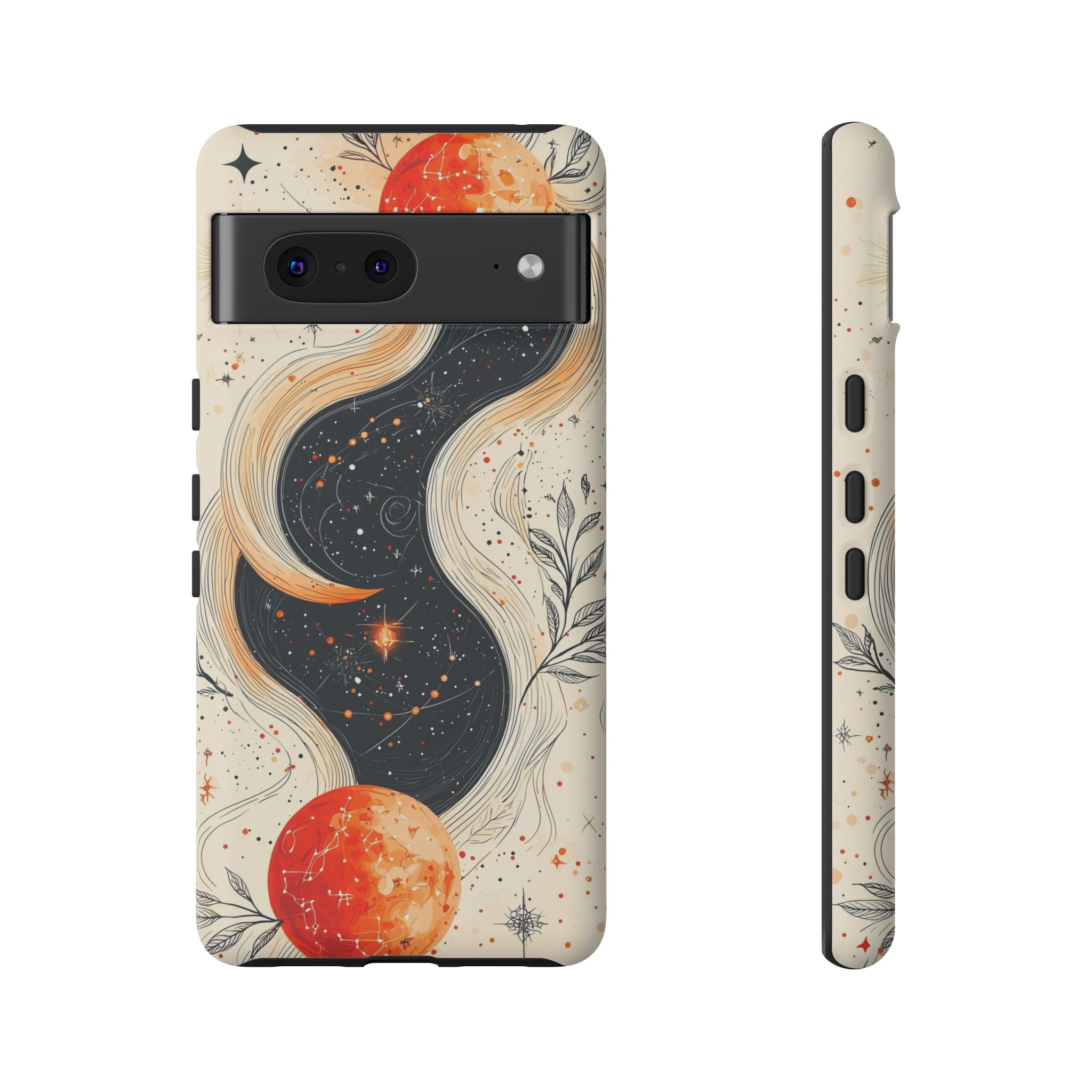 Astrology Galaxy Google Pixel Case | Red Moon Celestial
