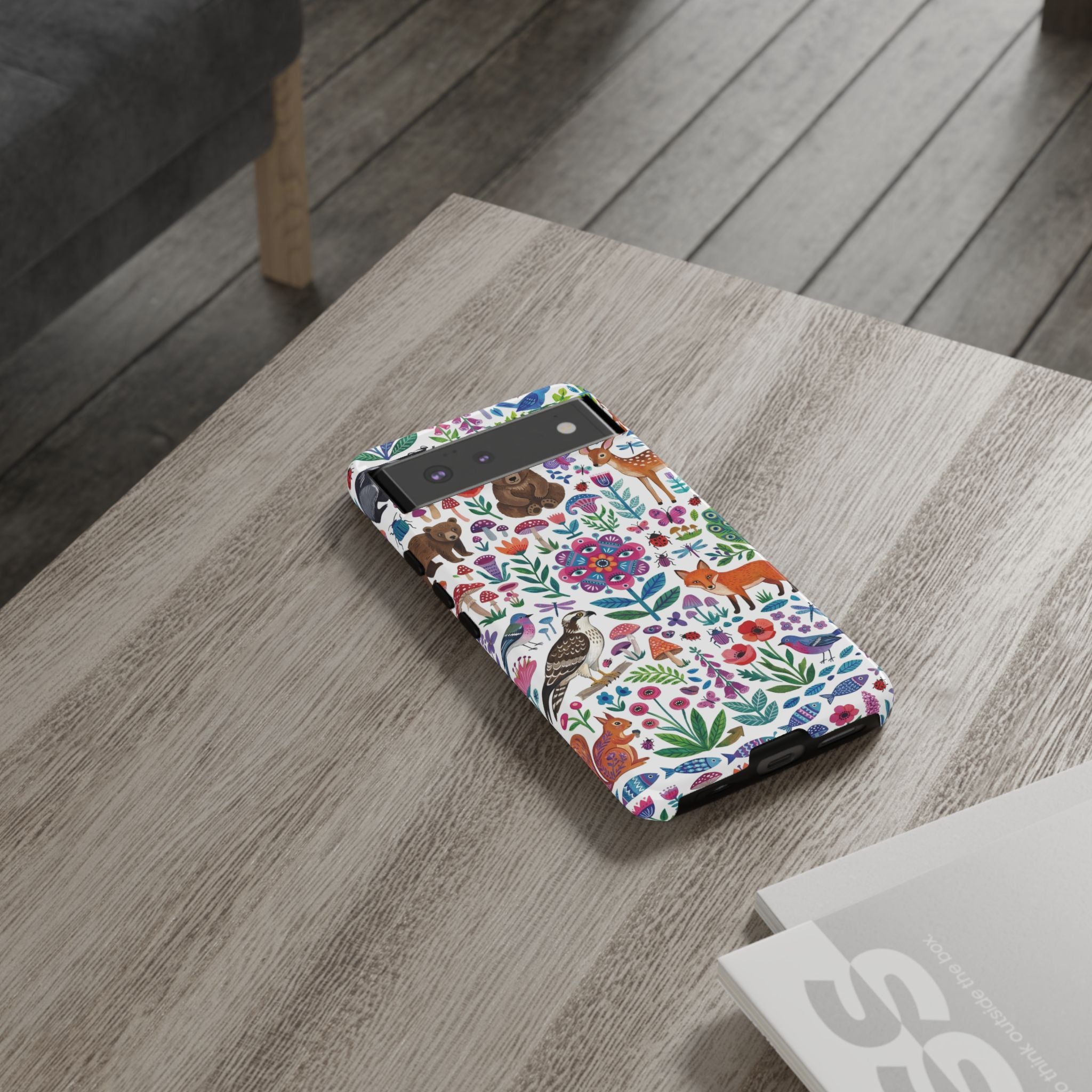 Wild Garden Google Pixel Phone Case | Cute Forest Animals Floral Pattern Tough Case