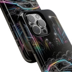 Neon Muscle Car iPhone Case | Retro City Nightscape