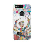 Custodia per telefono Google Pixel Drummer Boy | Cover protettiva colorata con batteria da cartone animato
