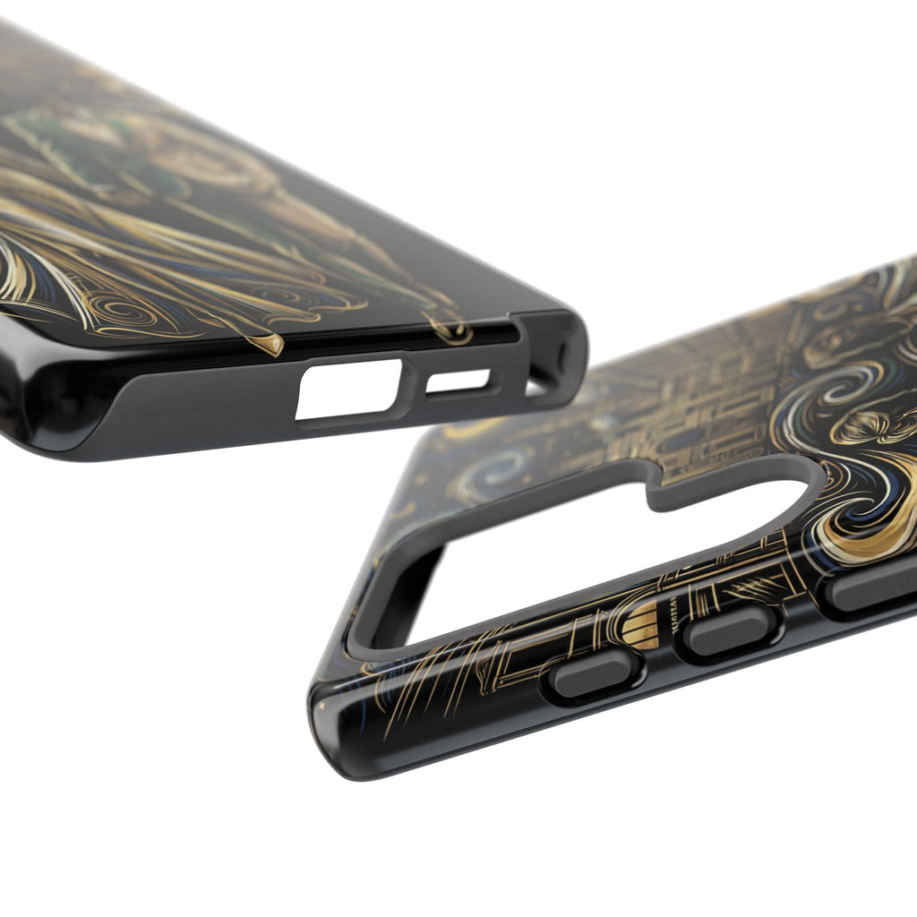 Romantic Night Walk Samsung Galaxy Phone Case | Elegant Couple Art