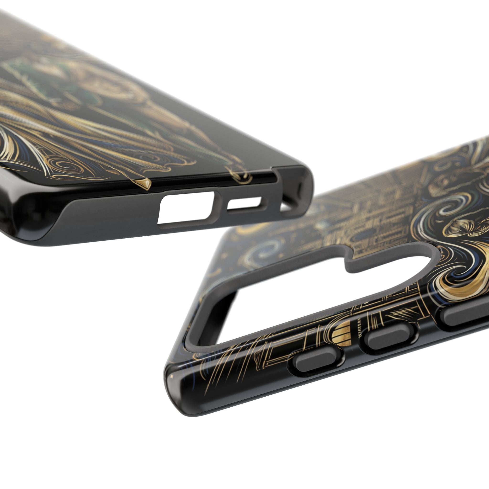 Romantic Night Walk Samsung Galaxy Phone Case | Elegant Couple Art