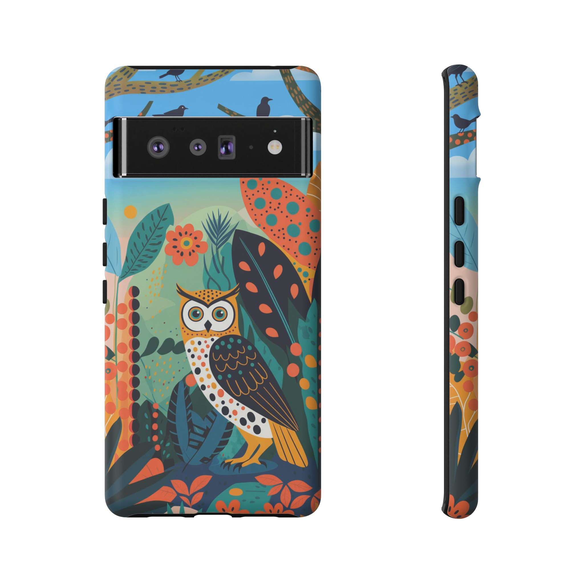 Botanical Forest Colourful Owl Google Pixel Phone Case