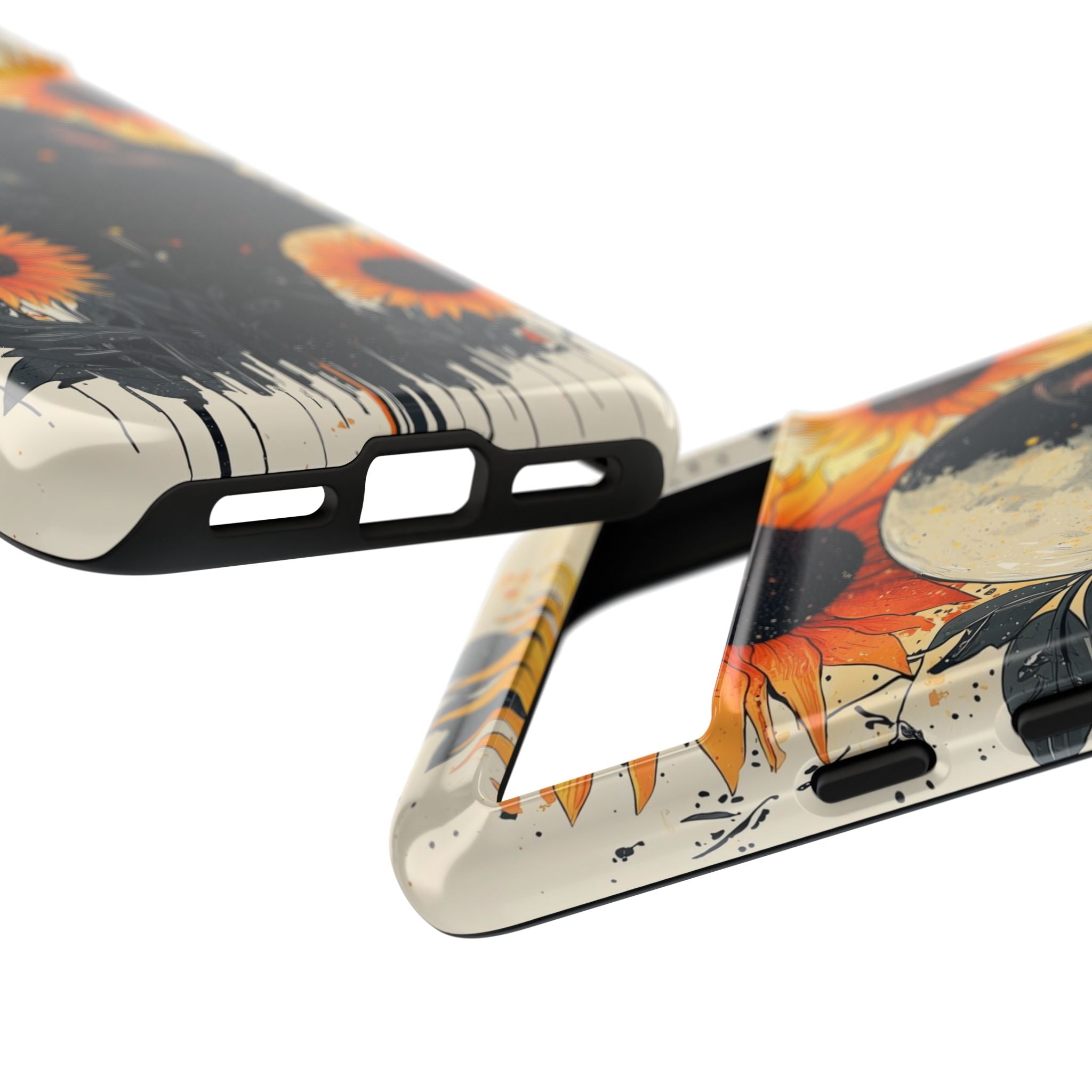 Sunflower Moon Art Google Pixel Case | Floral Celestial