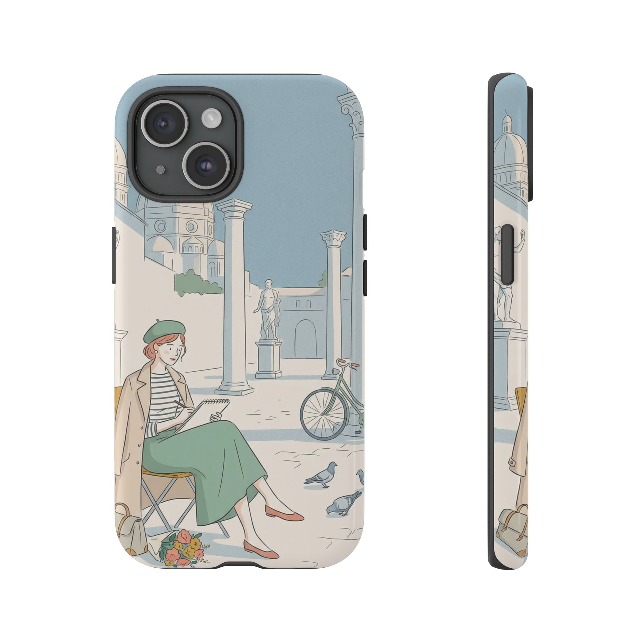 Florence Art Aesthetic iPhone Case | Renaissance Italy Travel Illustration