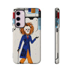 Lion Gentleman Samsung Galaxy Phone Case | Dapper Lion in City Rain