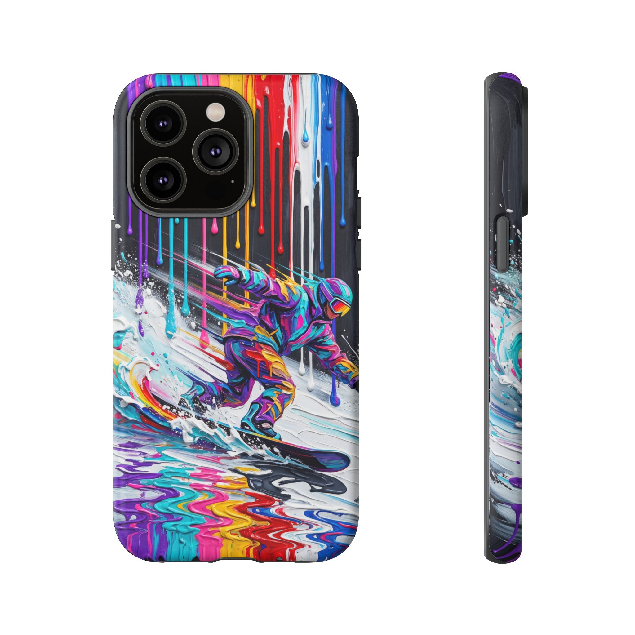 Colourful Snowboarder Art iPhone Case