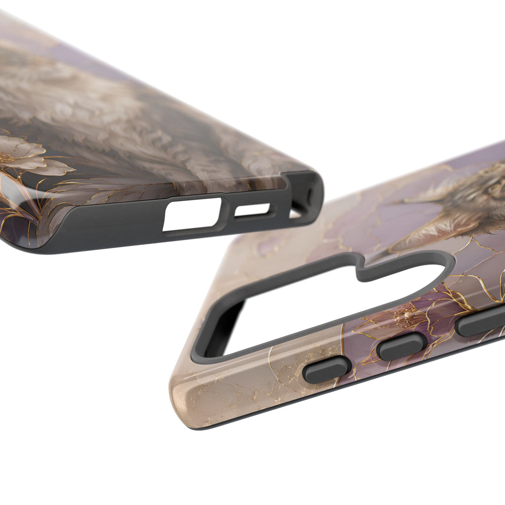 Maine Coon Cat Samsung Galaxy Phone Case | Floral Cat Phone Case