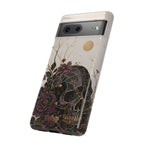 Gothic Skull Google Pixel Phone Case | Dark Floral Rose Art Cover