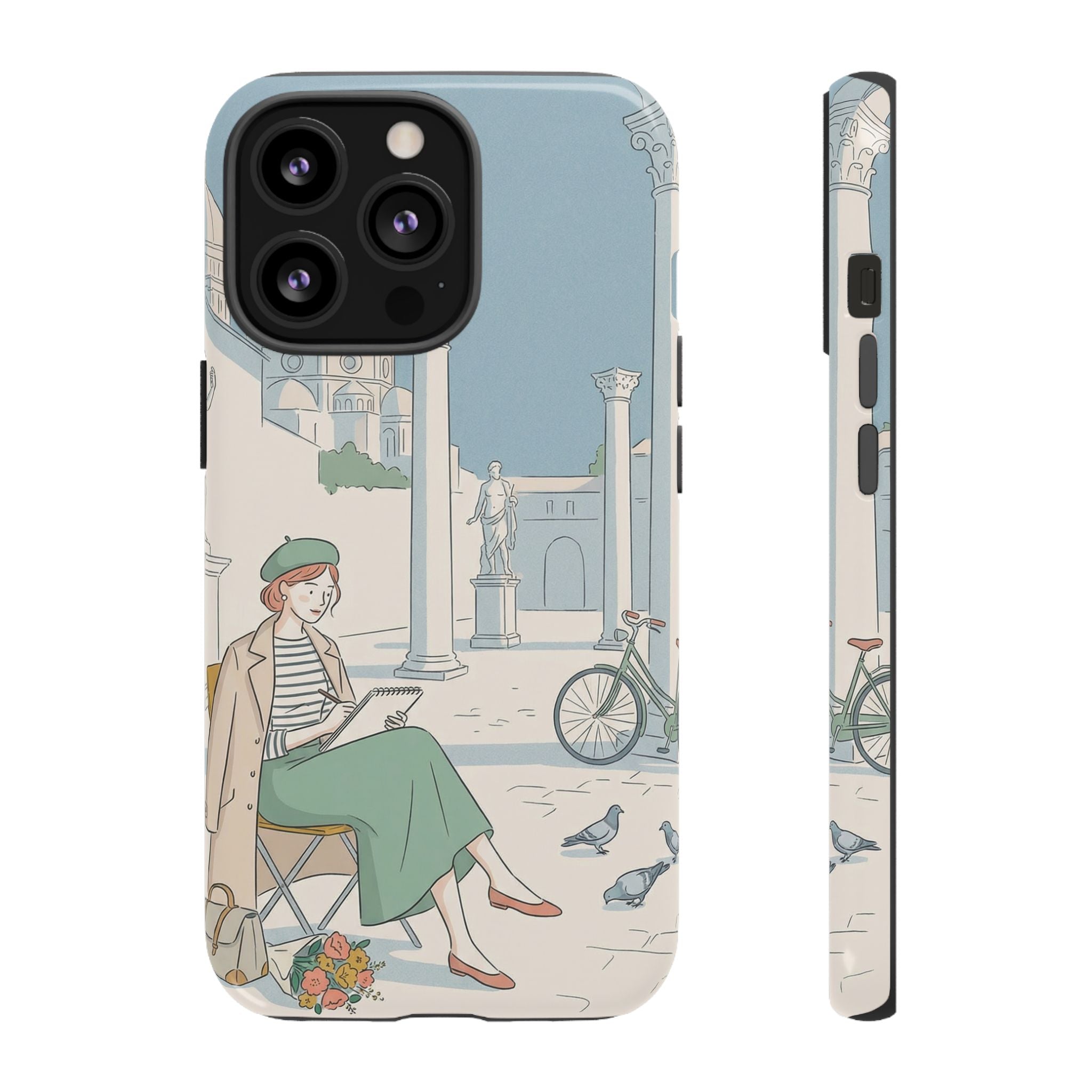 Florence Art Aesthetic iPhone Case | Renaissance Italy Travel Illustration