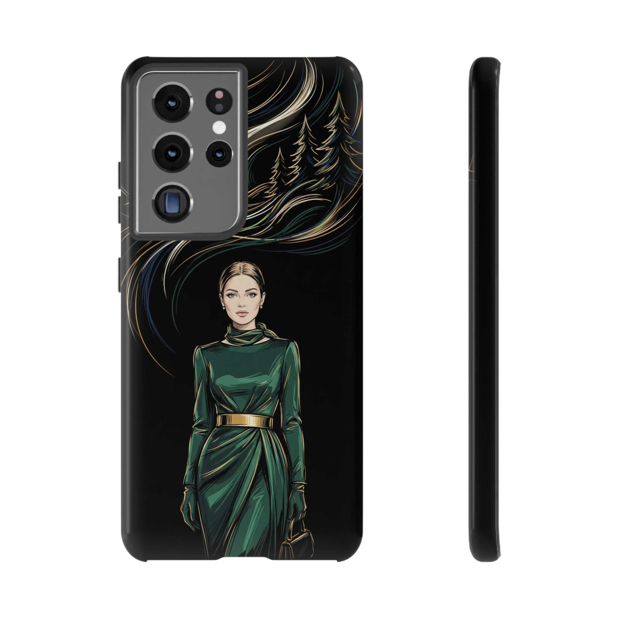 Elegant Forest Woman Samsung Galaxy Phone Case