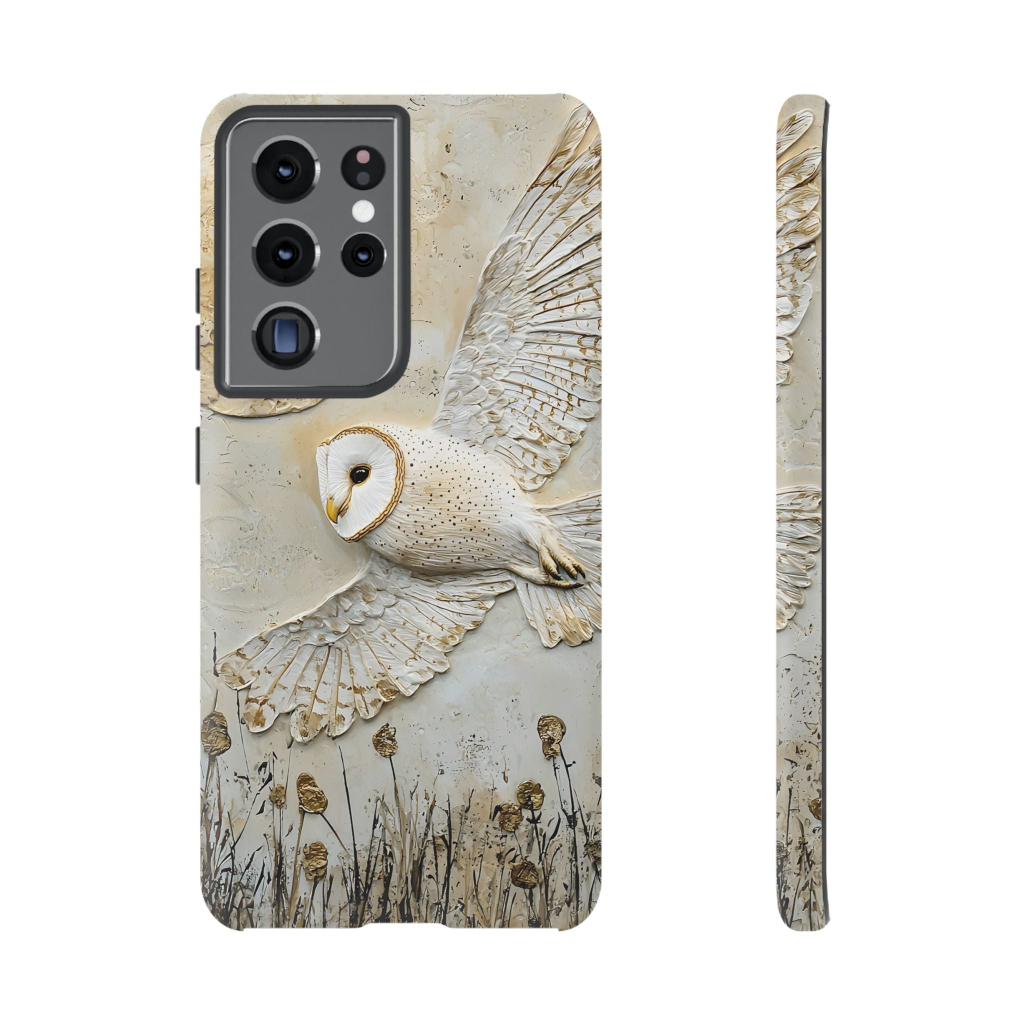 Barn Owl Samsung Galaxy Case — Elegant Flying Owl Wildlife