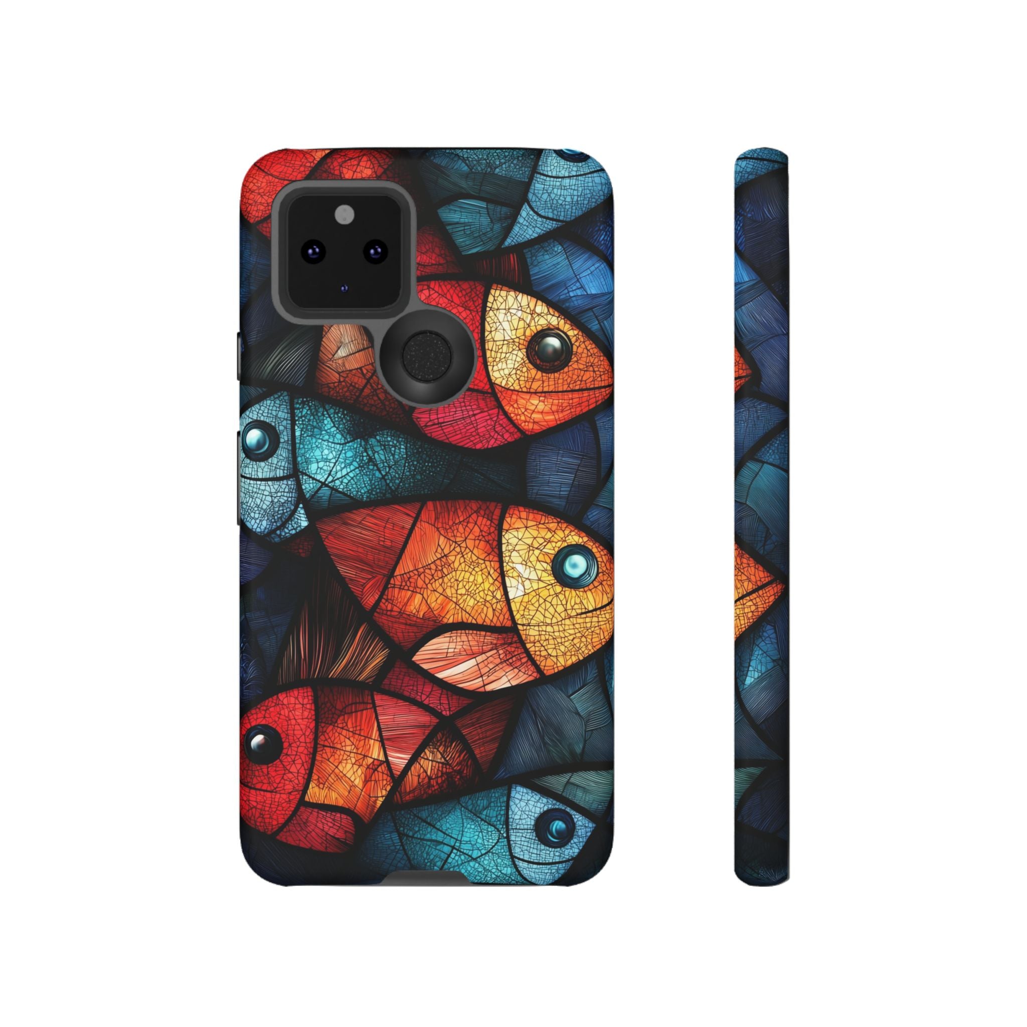 Fish Mosaic Tough Google Pixel Case — Colourful Artistic Fish Pattern