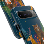 Forest Friends Google Pixel Phone Case | Nighttime Woodland Animals Design